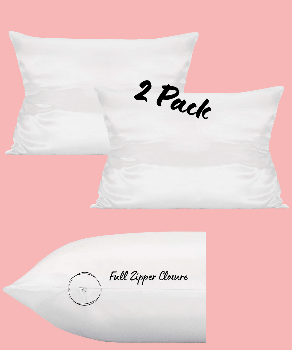 Turbie Twist Satin Pillowcase 2 - Pack | White - Pileggi on the Square Salon Powered by Gatto Salon Group