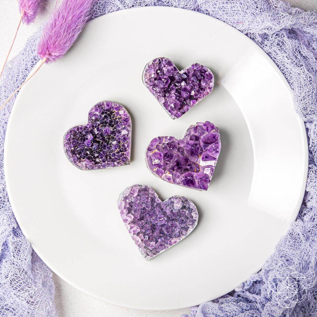 Uruguayan Amethyst Love Heart Cluster - AAA Premium Quality - Pileggi on the Square Salon Powered by Gatto Salon Group