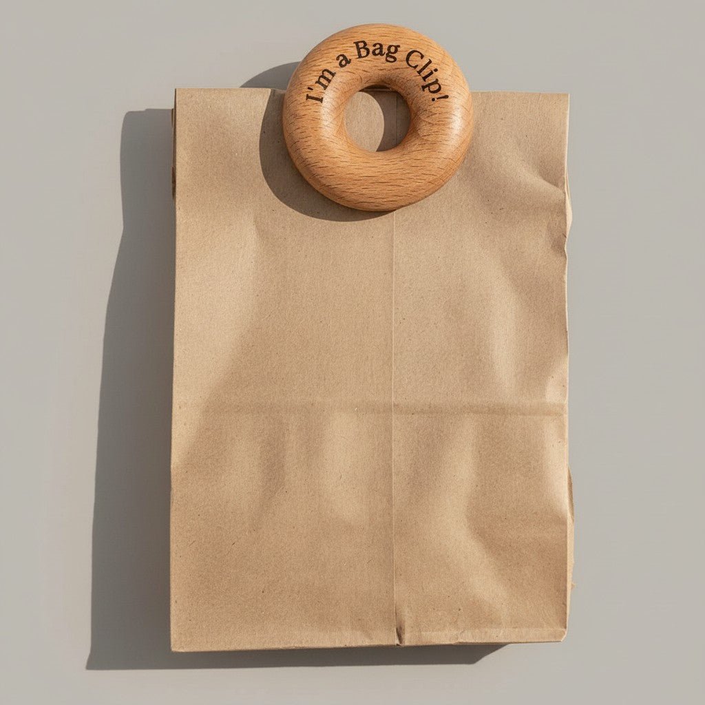 Wooden Food Storage Bag Clip - Reusable